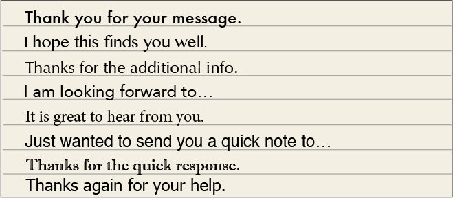 Thank you for your message. I hope this finds you well.