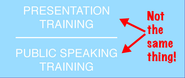 Presentation training vs. public speaking training