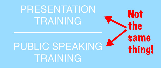 difference between public speaking and presentation